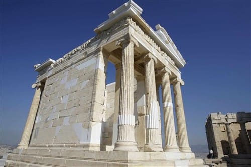 Los Propileos y el templo de Atenea Niké, en Atenas