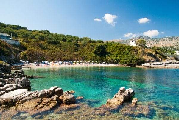 Playa de Kassiopi en Corfu