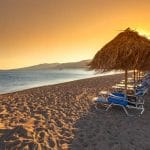 Playa y termalismo en Vatera, isla de Lesbos