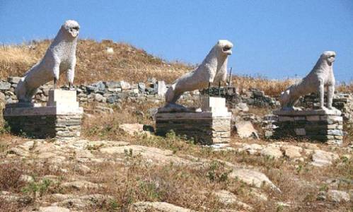 El yacimiento arqueologico de Delos El yacimiento arqueologico de Delos