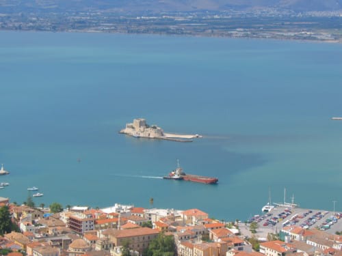 Panorama de Nafplio, en el Peloponeso