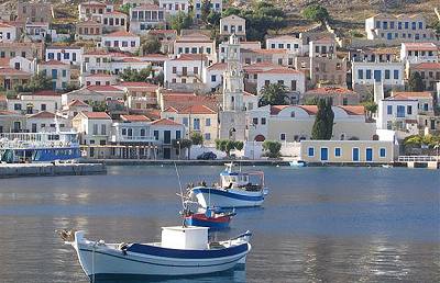 Nimborio, puerto y pueblo de Halki, Dodecaneso