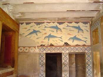 Knosos, Megaron de la reina, fresco