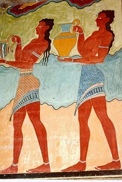 Frescos procesionales, Palacio de Knossos, Creta, Grecia