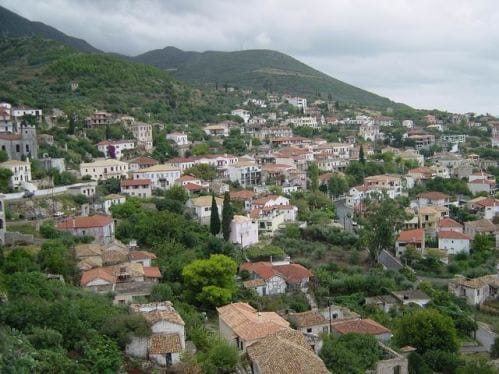 La ciudad alta de Kyparissia.