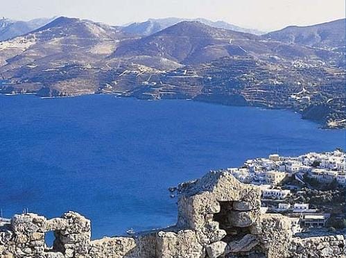 Vista de Leros, isla griega