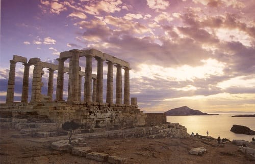Cabo Sounion, Templo de Poseidón, mar Egeo